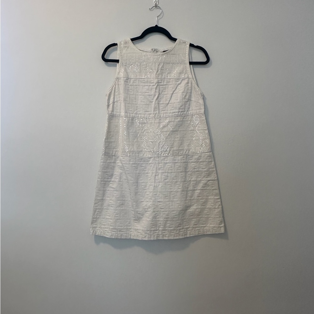 Vintage Fendi White Halter Sheath Dress Mini